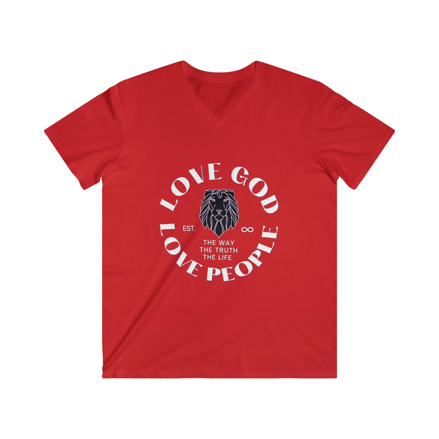Men's Fitted V-Neck Short Sleeve Tee
