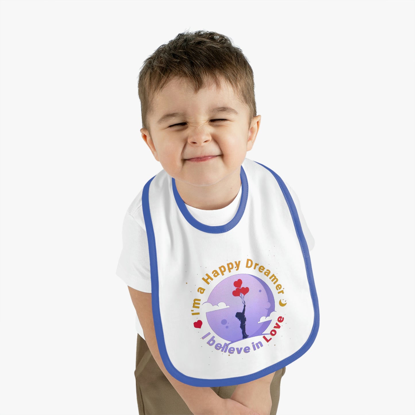 Baby Contrast Trim Jersey Bib