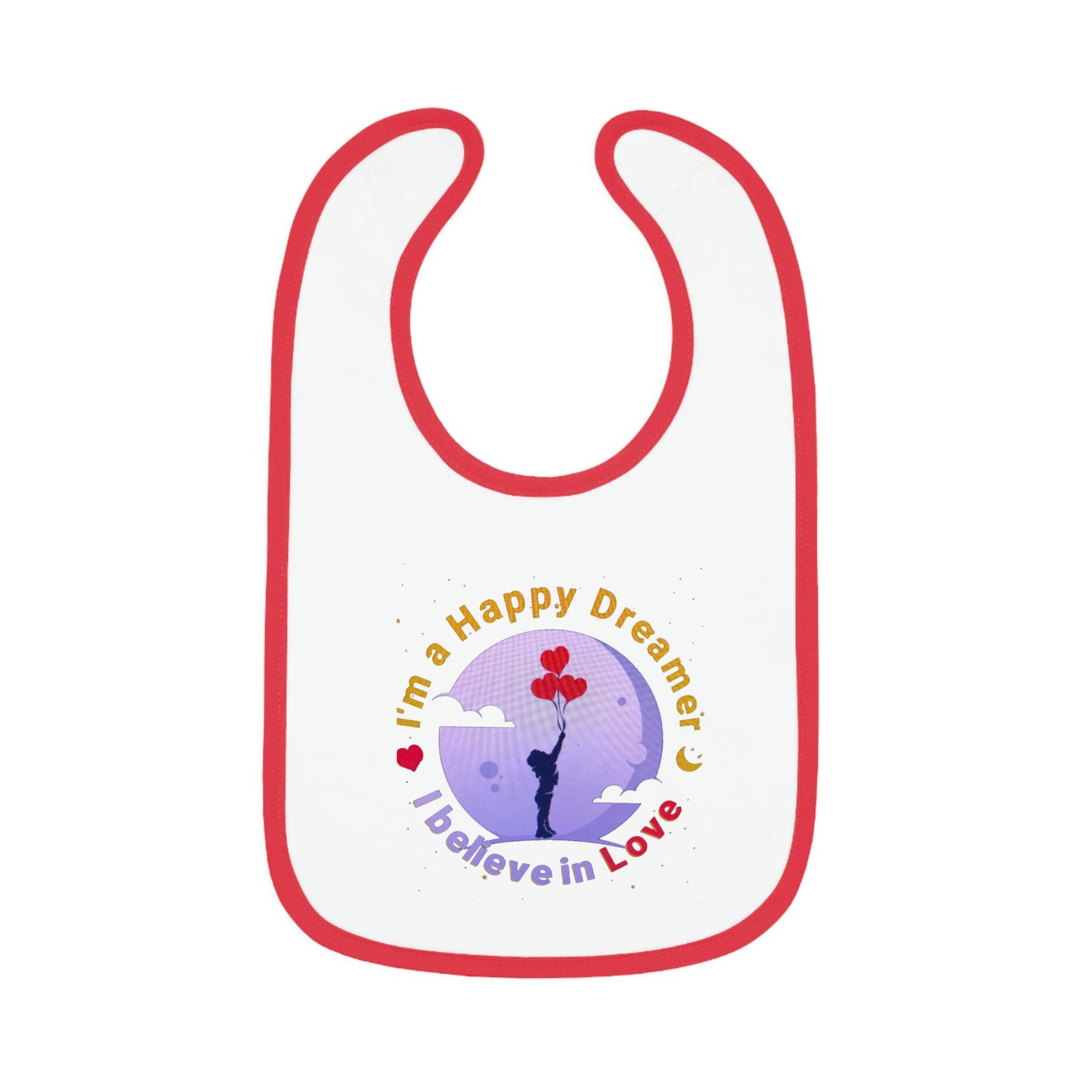 Baby Contrast Trim Jersey Bib