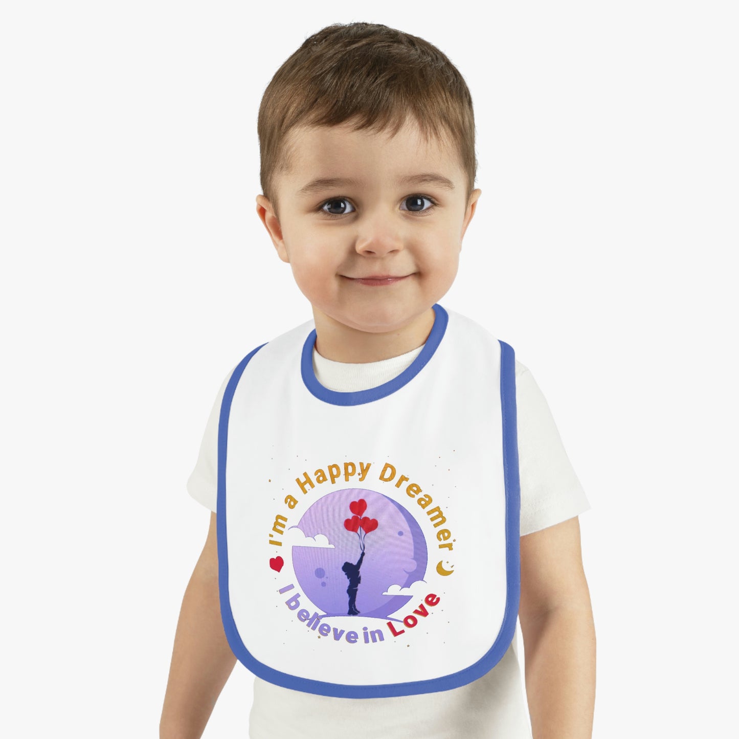 Baby Contrast Trim Jersey Bib
