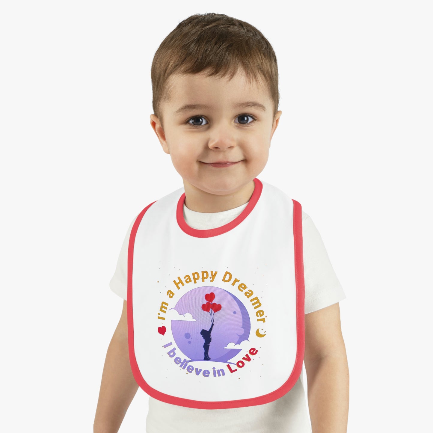 Baby Contrast Trim Jersey Bib