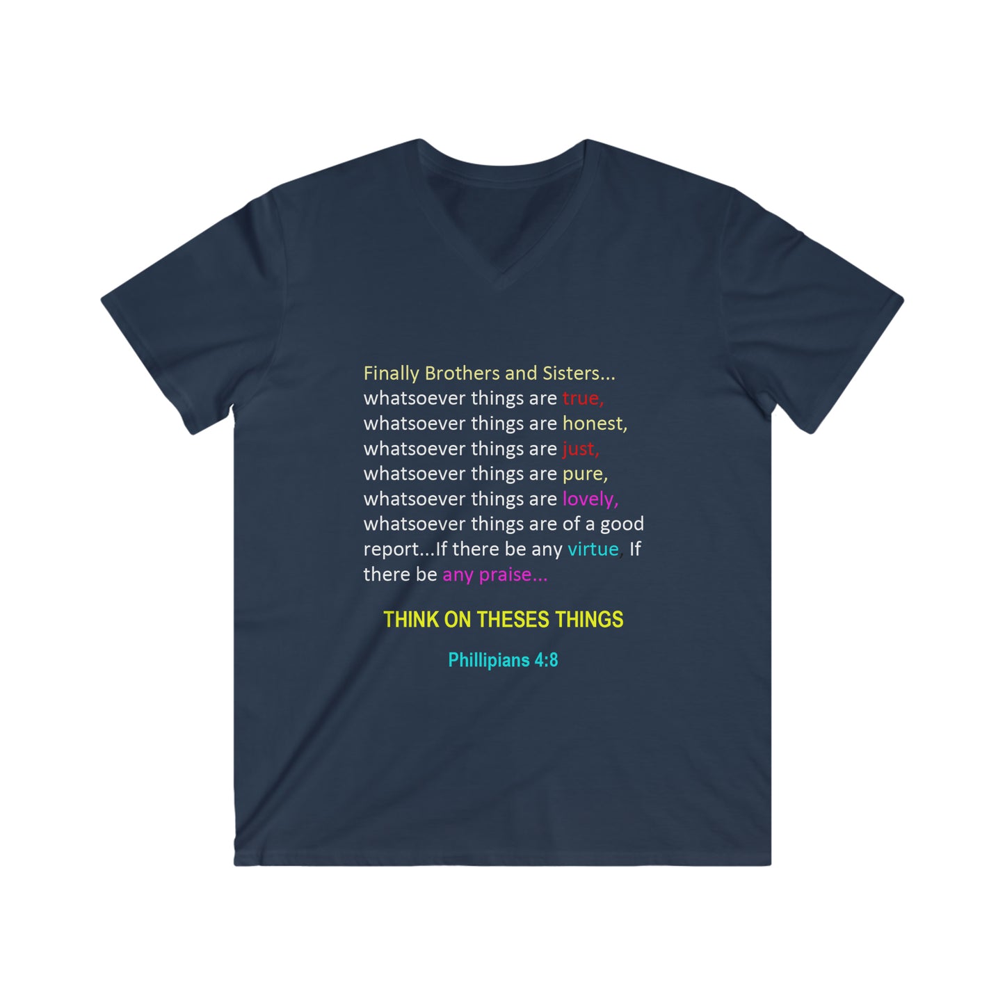 Men's Fitted V-Neck Short Sleeve Tee