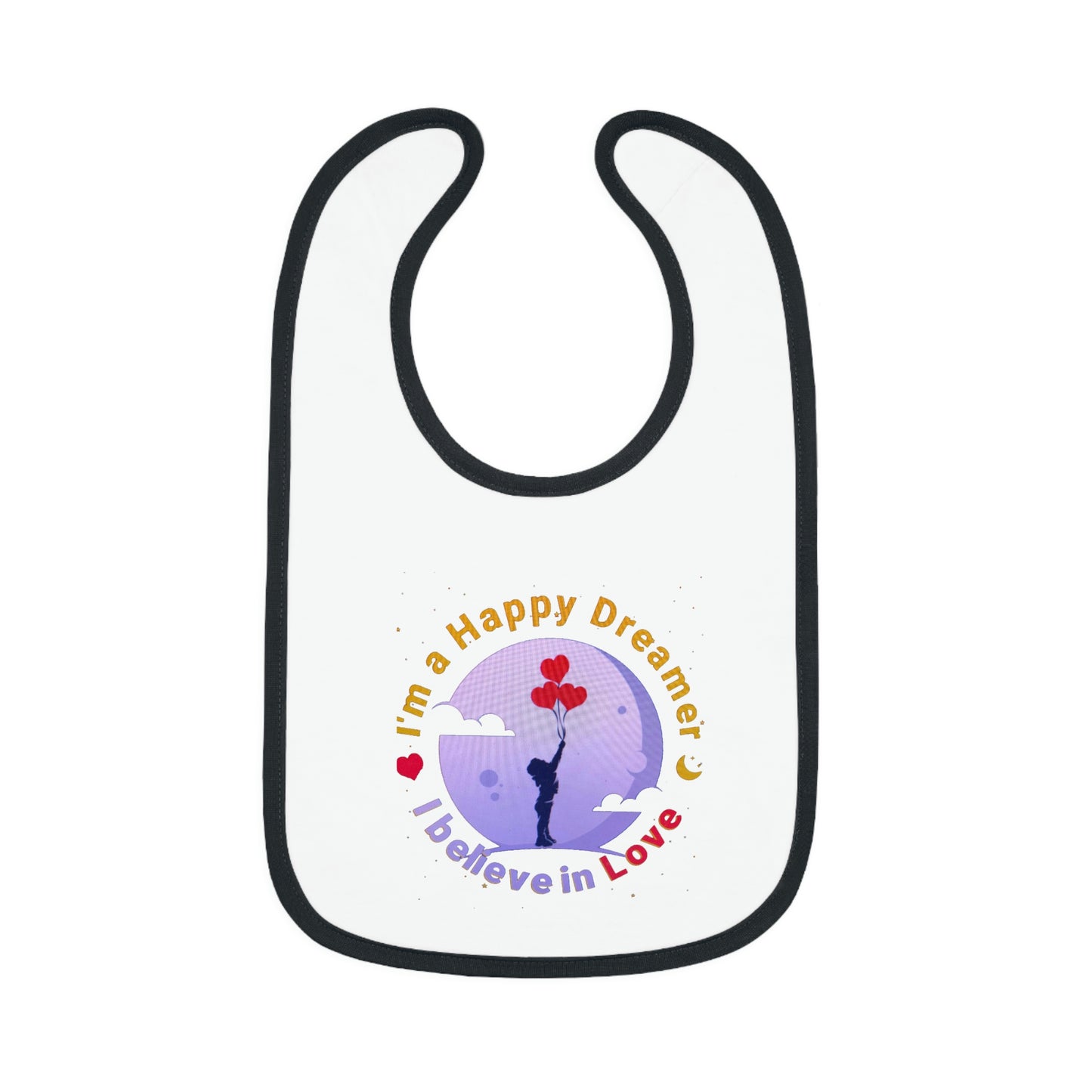 Baby Contrast Trim Jersey Bib