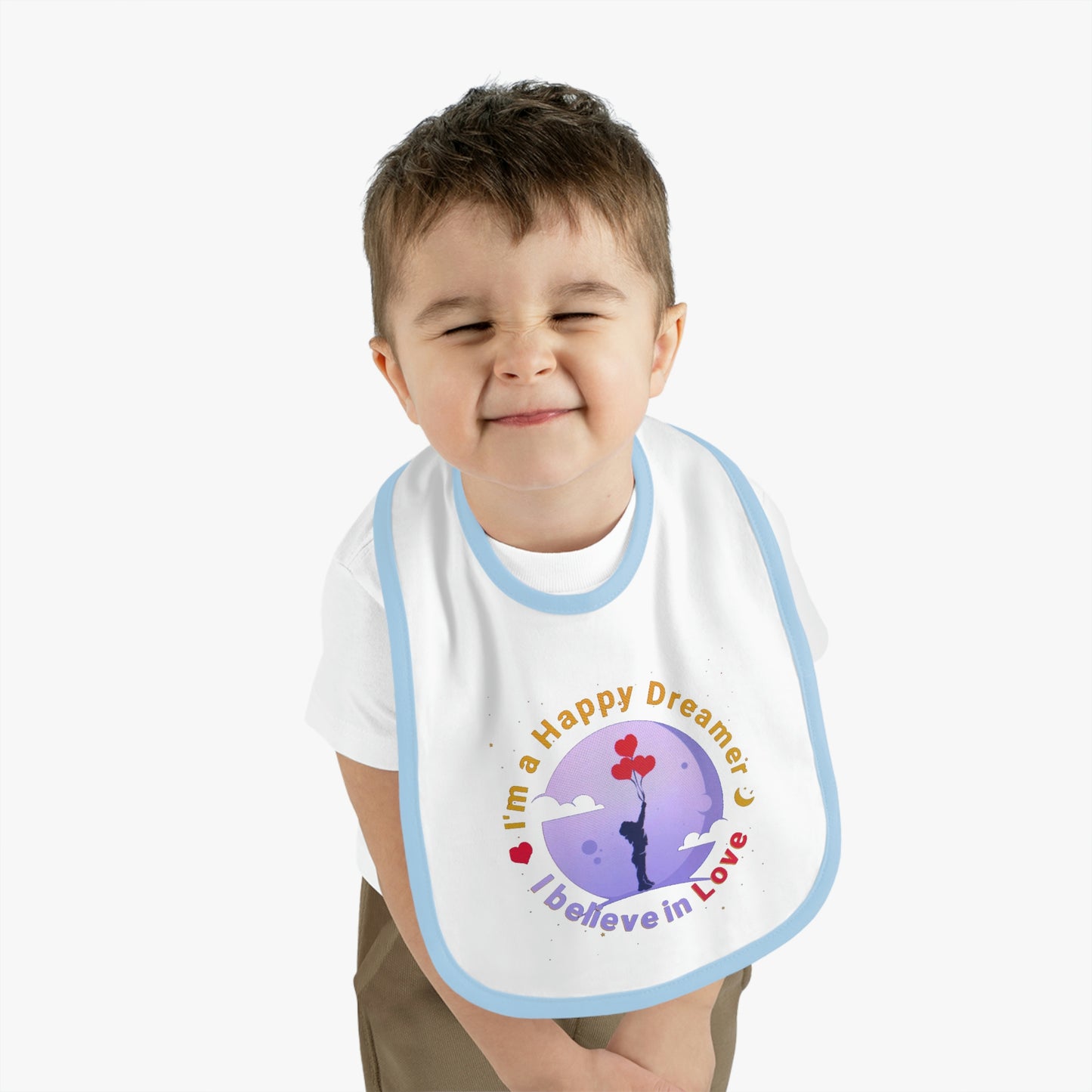 Baby Contrast Trim Jersey Bib