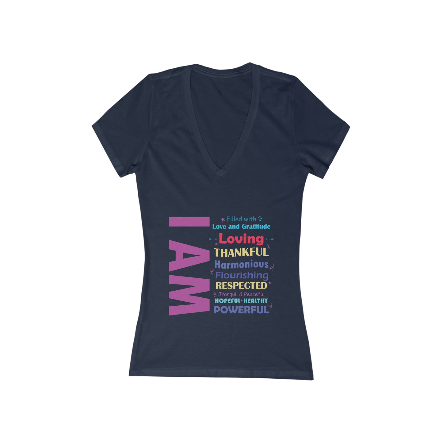 Women's Jersey Short Sleeve Deep V-Neck Tee