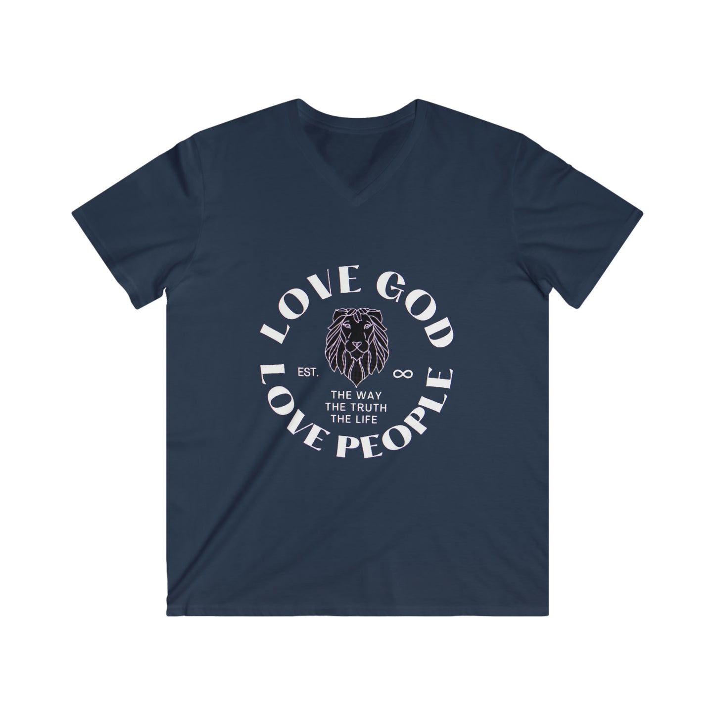 Men's Fitted V-Neck Short Sleeve Tee