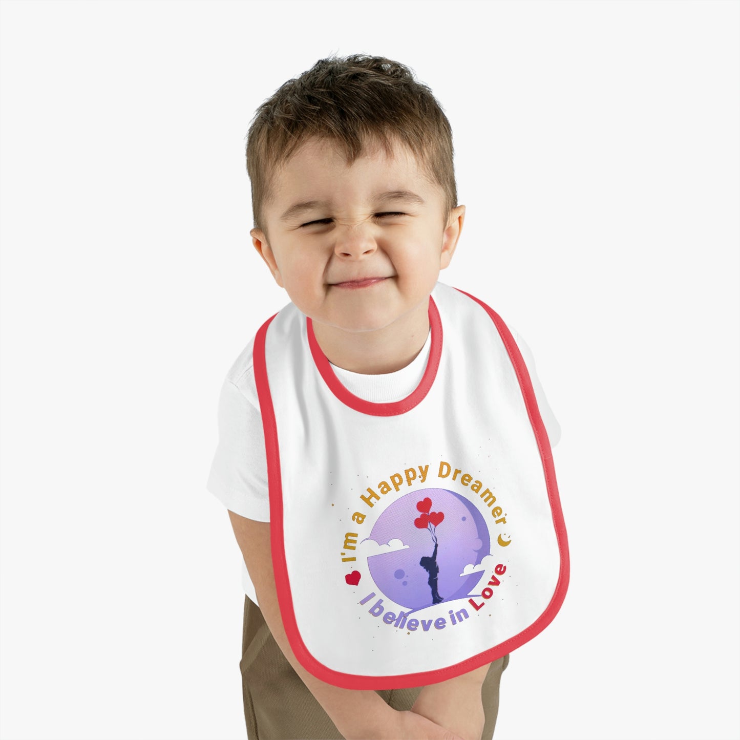 Baby Contrast Trim Jersey Bib