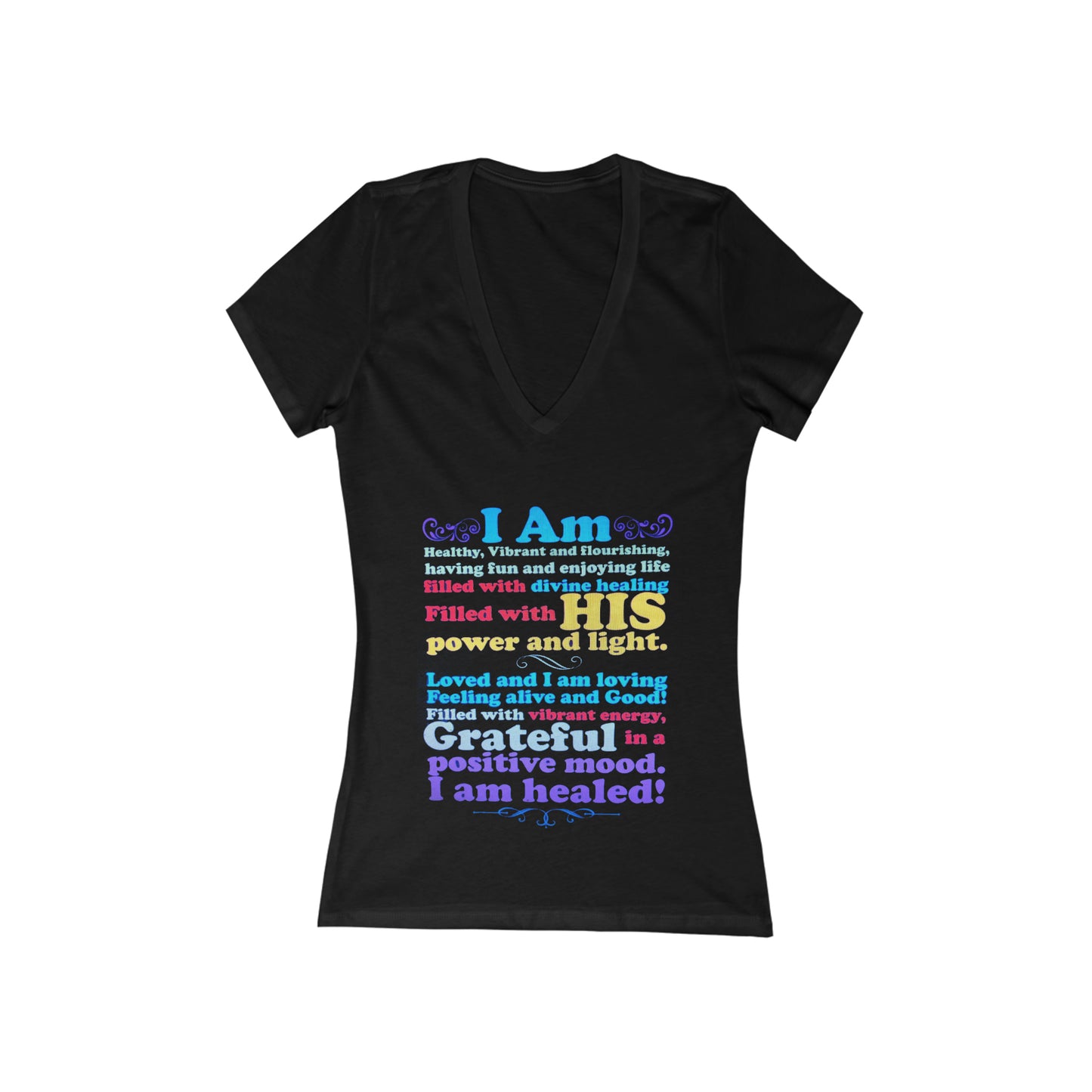 Women's Jersey Short Sleeve Deep V-Neck Tee