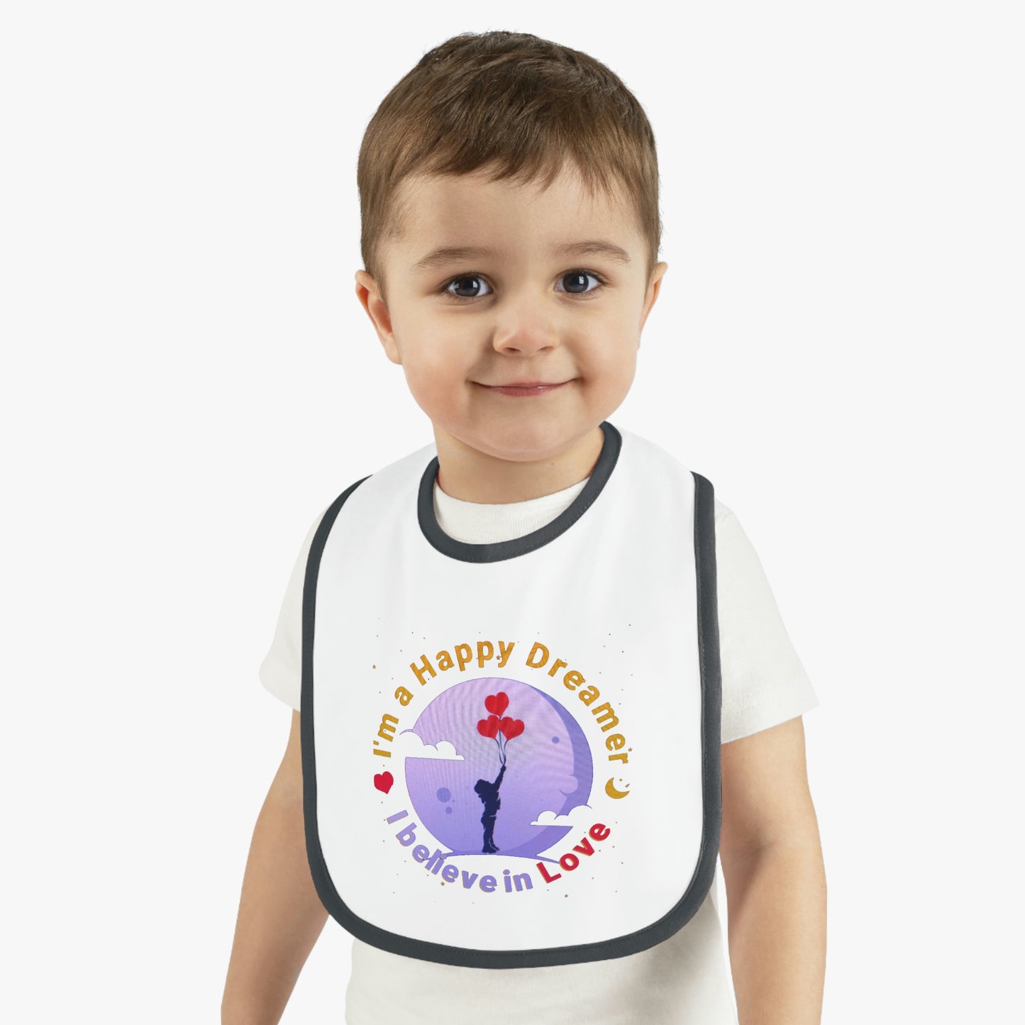 Baby Contrast Trim Jersey Bib
