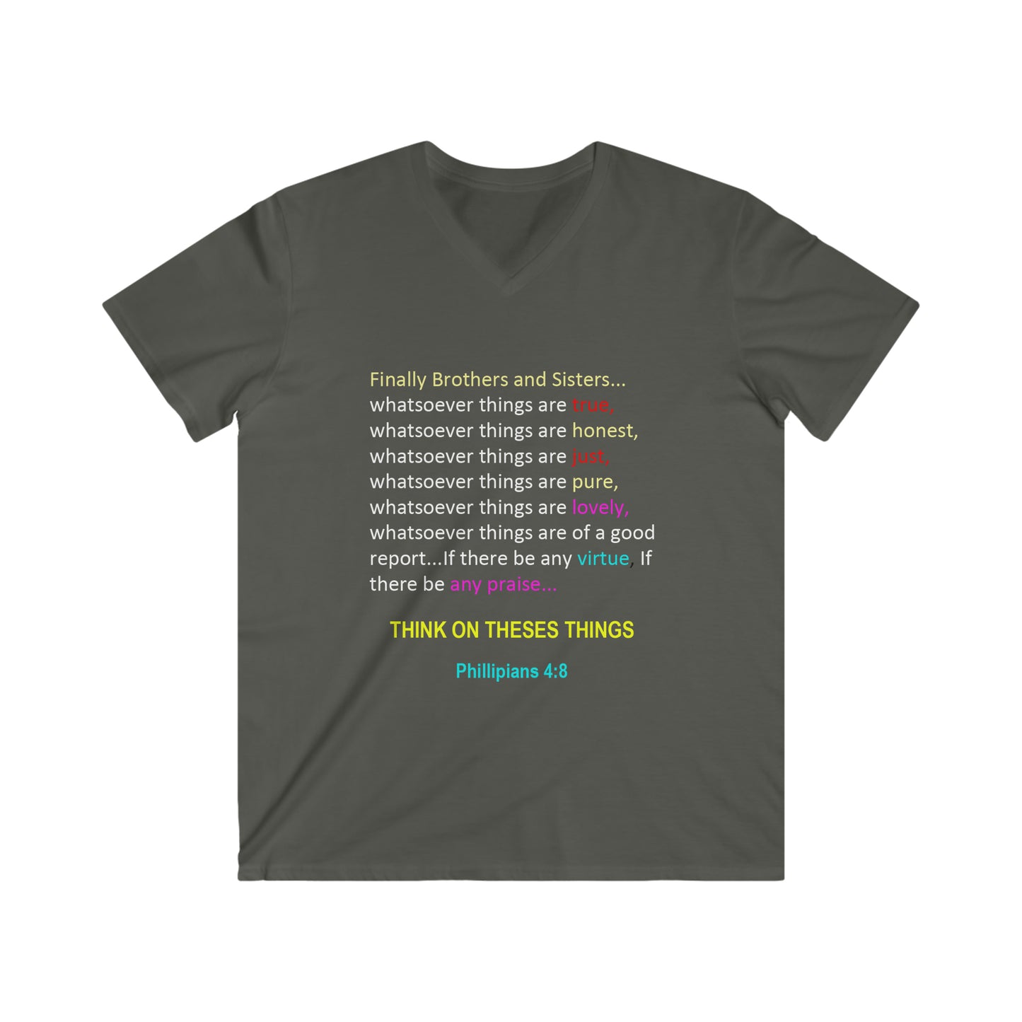 Men's Fitted V-Neck Short Sleeve Tee