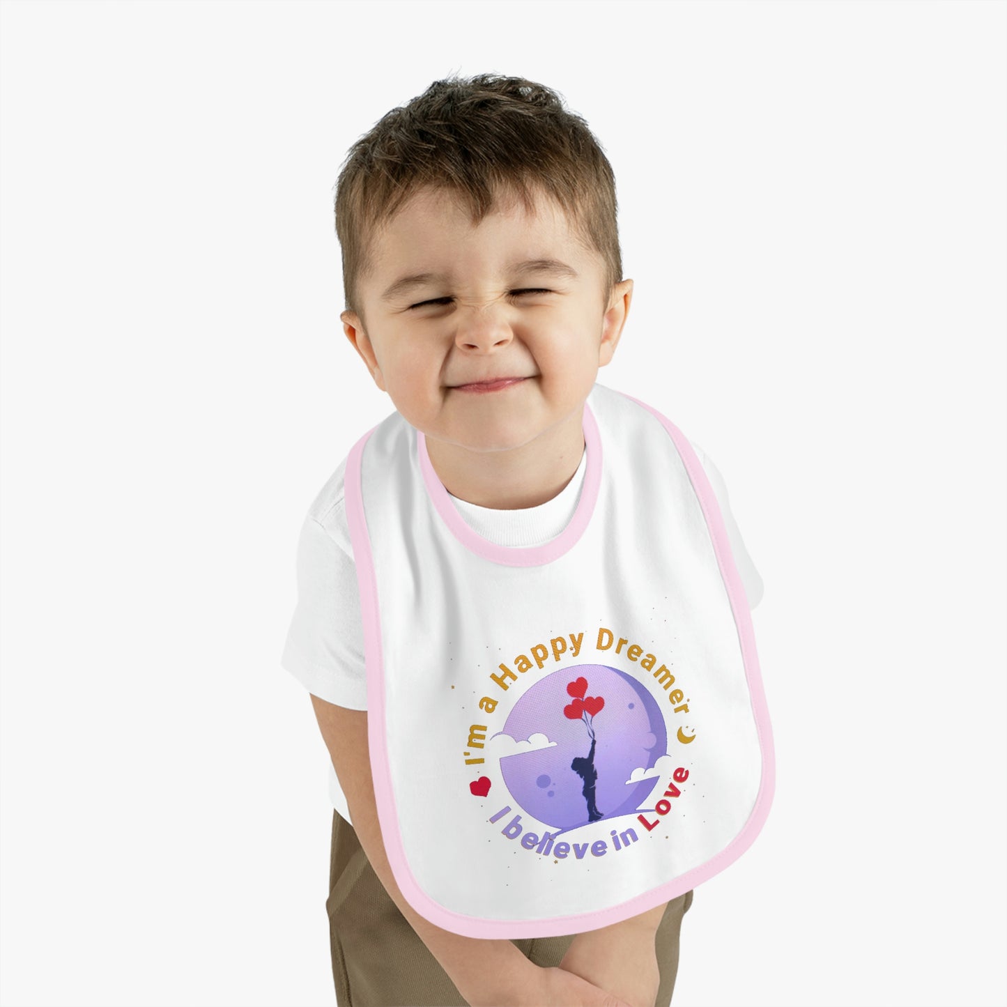 Baby Contrast Trim Jersey Bib