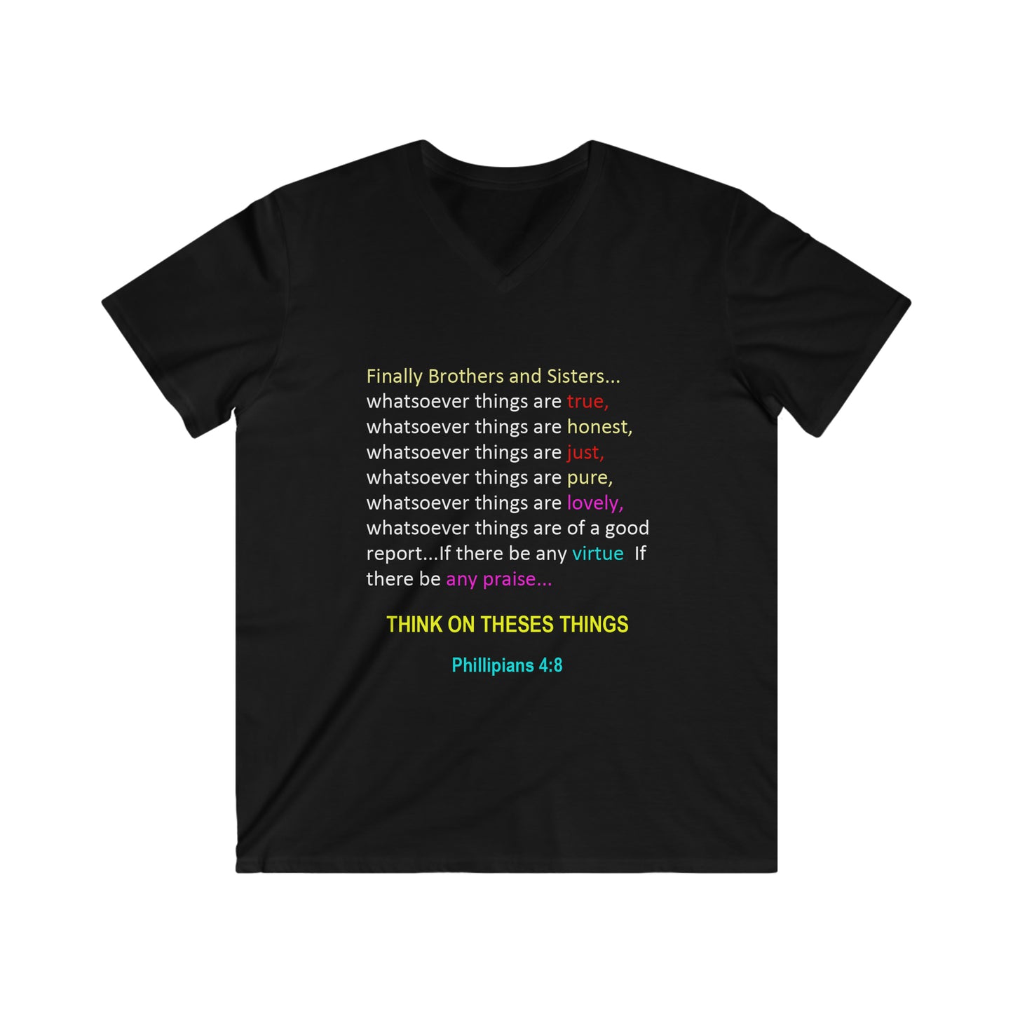 Men's Fitted V-Neck Short Sleeve Tee
