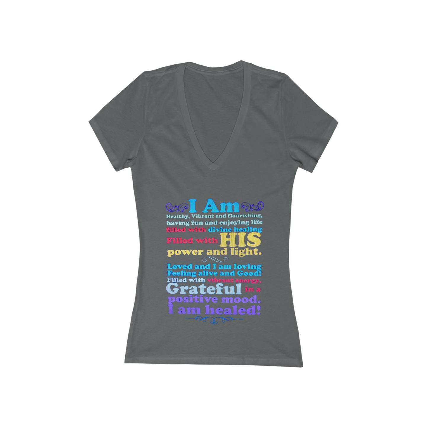 Women's Jersey Short Sleeve Deep V-Neck Tee