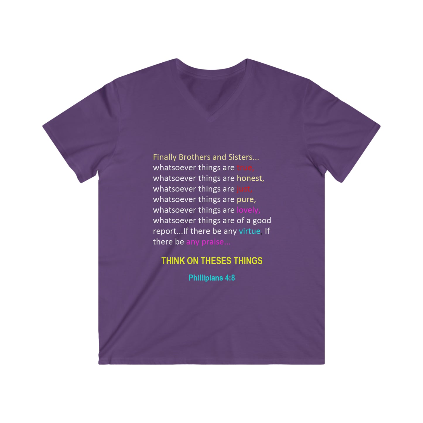 Men's Fitted V-Neck Short Sleeve Tee
