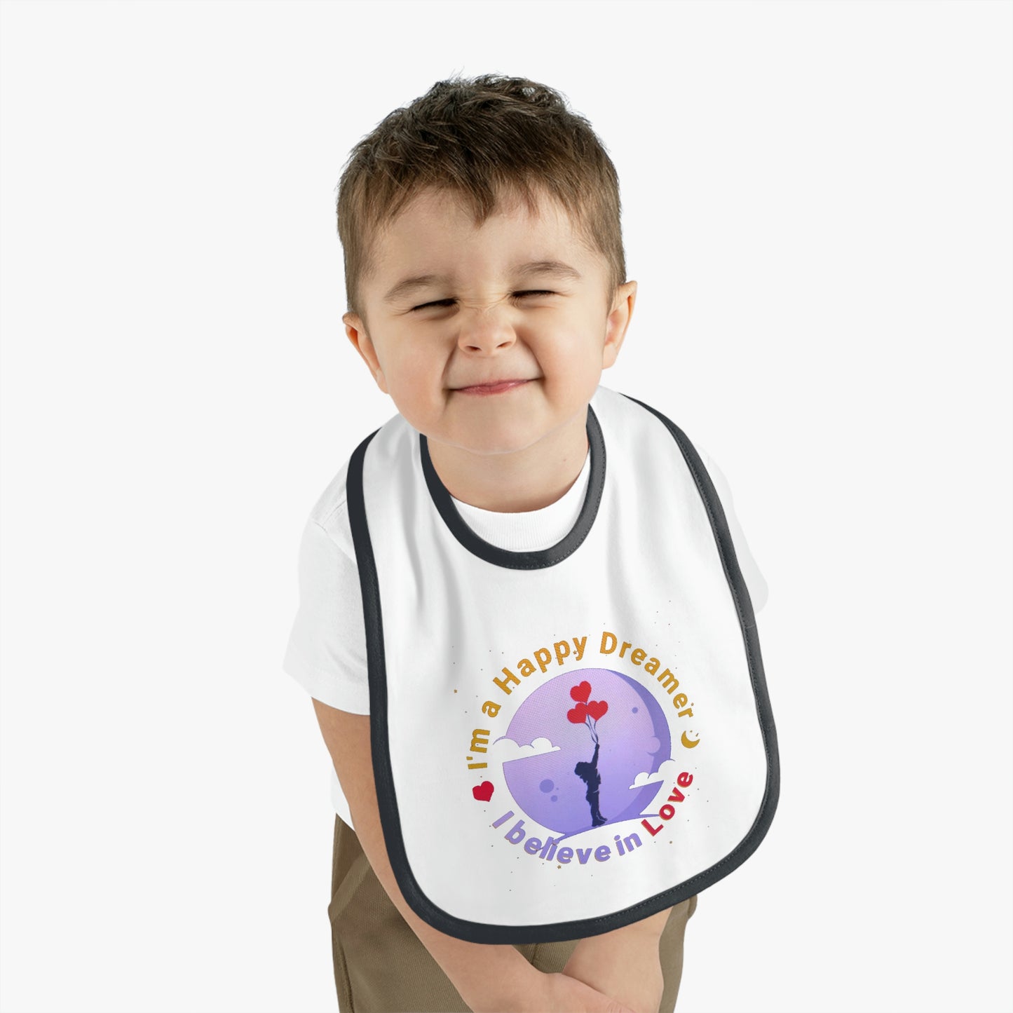 Baby Contrast Trim Jersey Bib