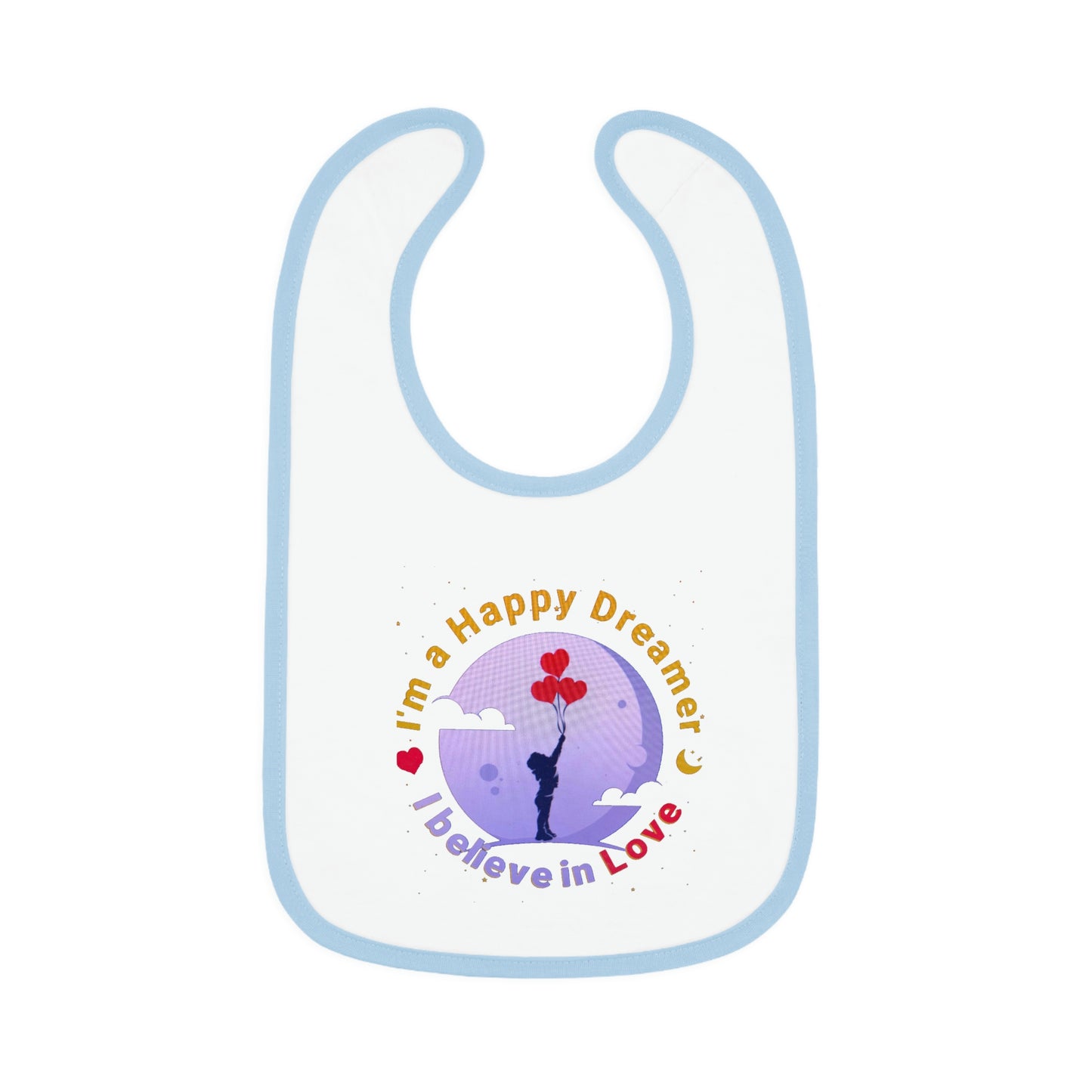 Baby Contrast Trim Jersey Bib